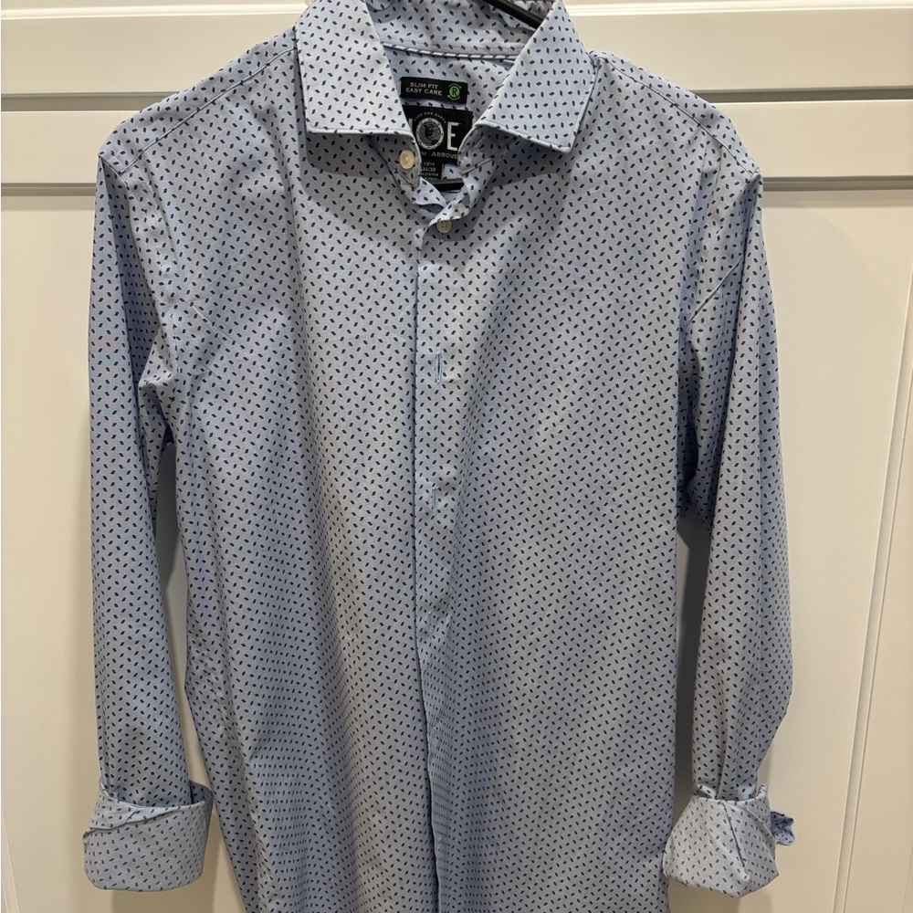 Joseph Abboud Blue Casual Button Down Shirt